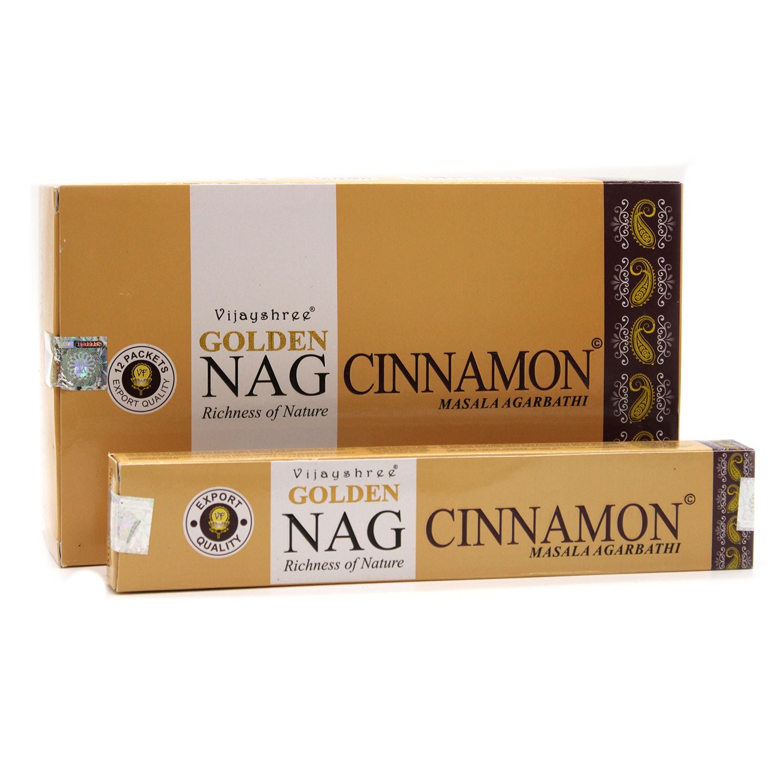 15g Golden Nagchampa Cinnamon Incense Sticks for Fragrance