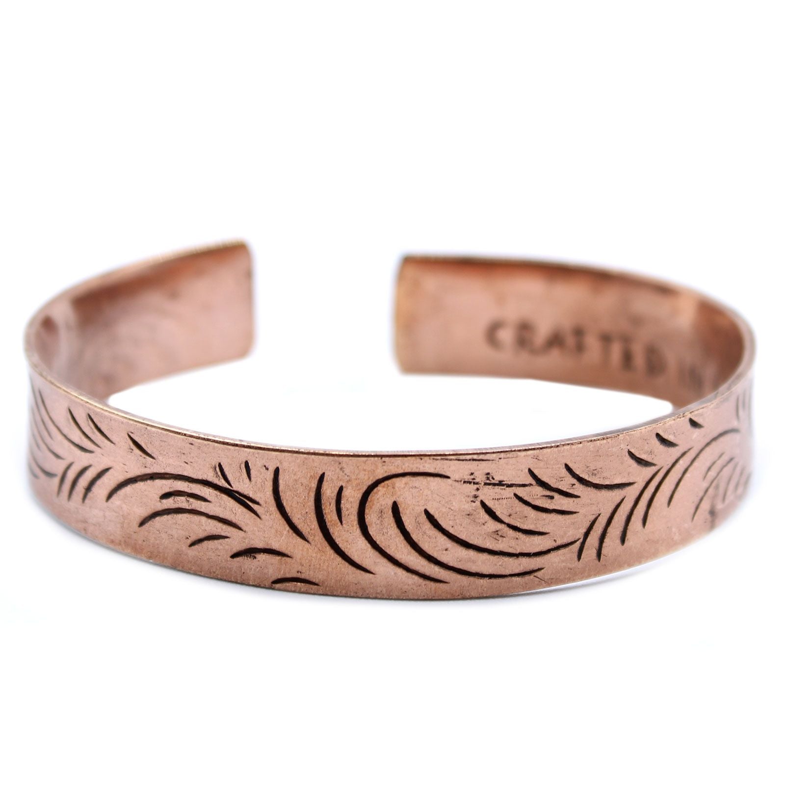 Copper Tibetan Bracelet with Wide Tribal Swirls for Unique Style