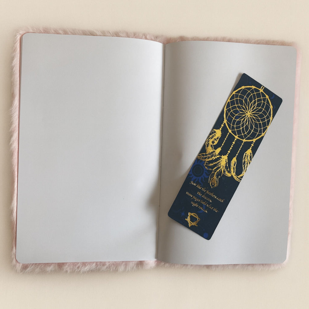 Soft Book Dream Journal with Pastel Pink Faux Fur Cover
