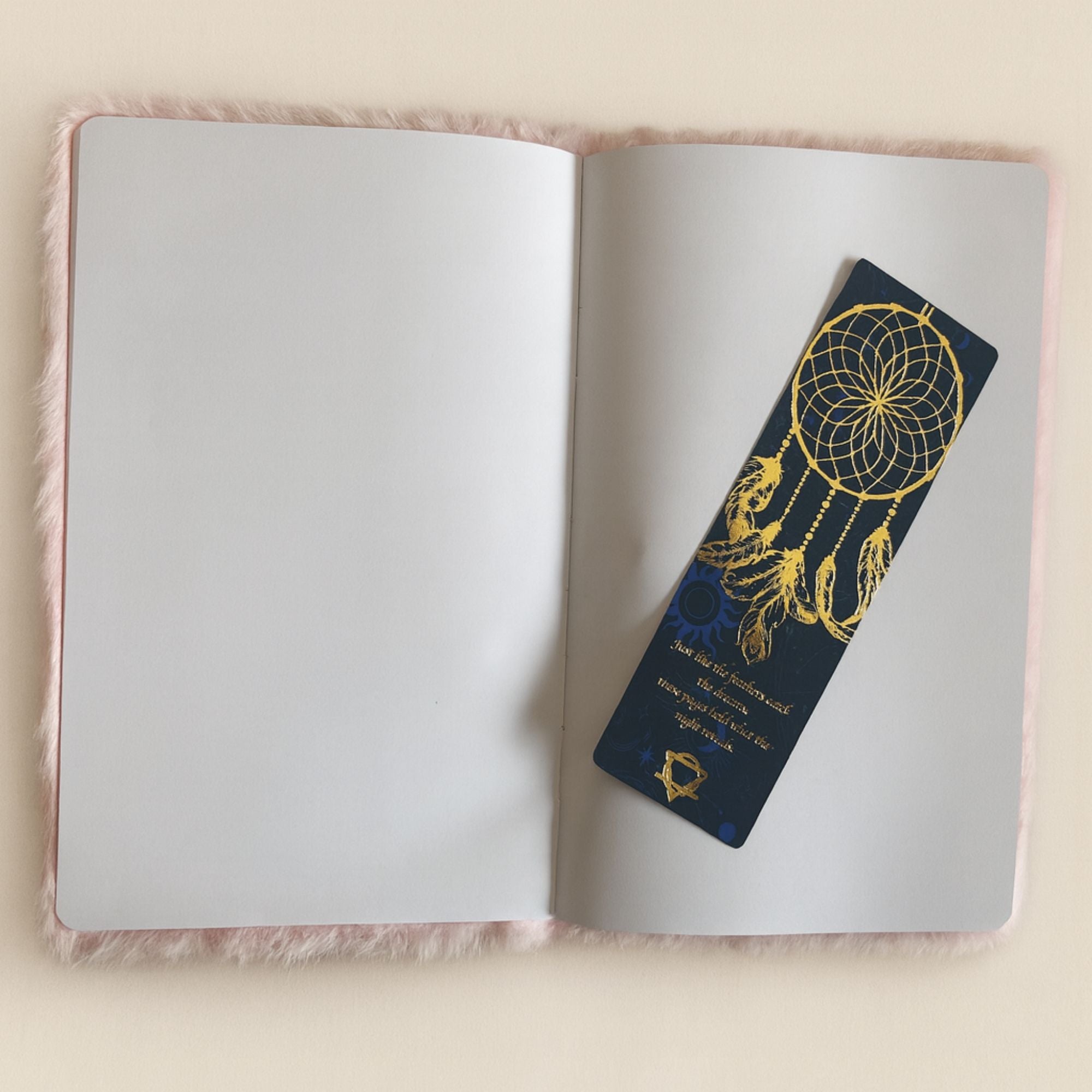 Soft Book Dream Journal with Pastel Pink Faux Fur Cover