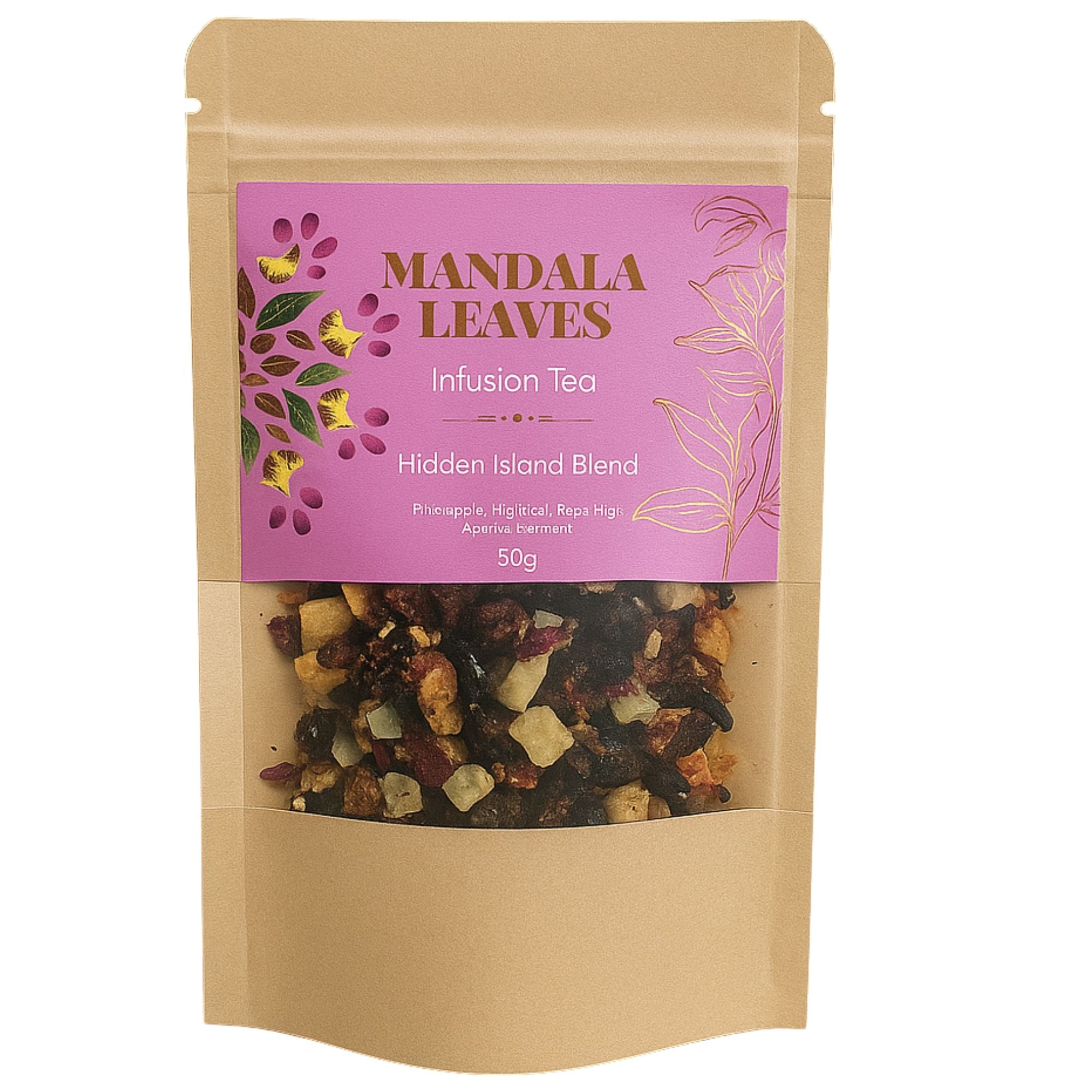 50g Hidden Islands Blend Tropical Piña Colada Infusion Tea Bag