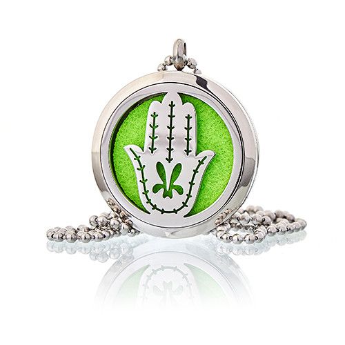 Aromatherapy Diffuser Necklace Hand of Fatima 30mm Unique Design