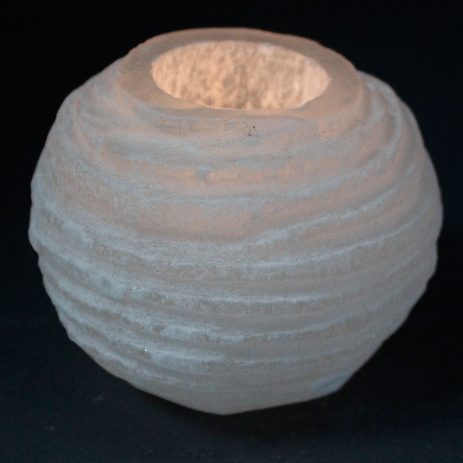 Selenite Snowball Candle Holder Unique 8 cm for Home Decor