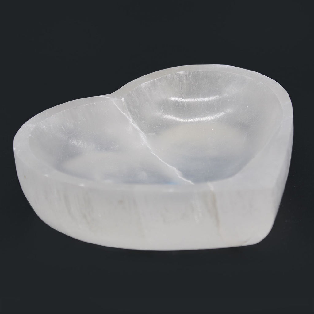 Selenite Heart Bowl 15cm Decorative Accent for Home Decor