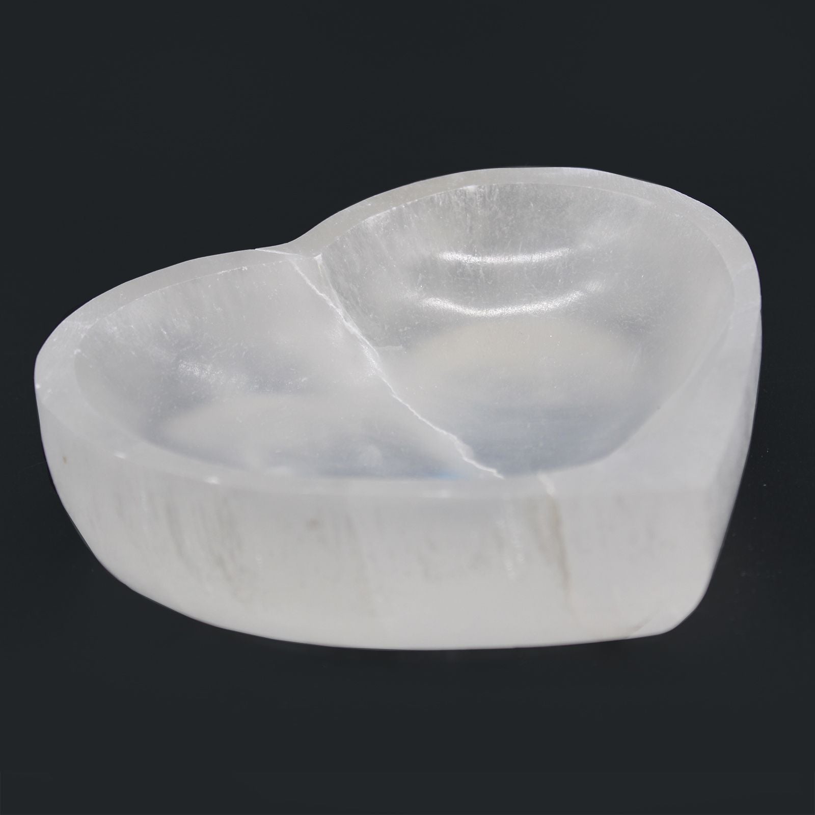 Selenite Heart Bowl 15cm Decorative Accent for Home Decor