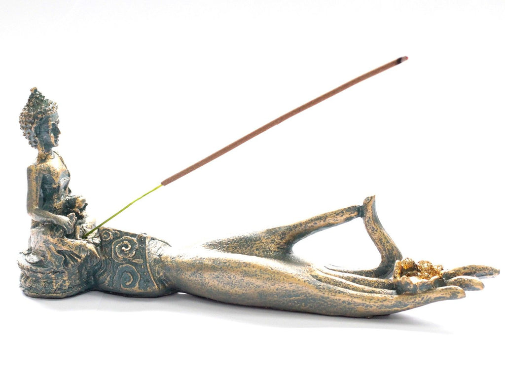 Antique Buddha Hand Incense Burner for Home and Meditation Spaces