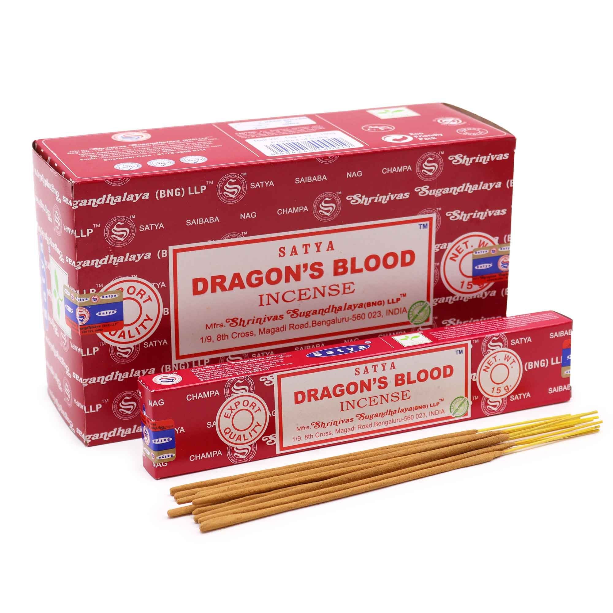 Satya Incense 15gm Dragon Blood Sticks for Home Fragrance