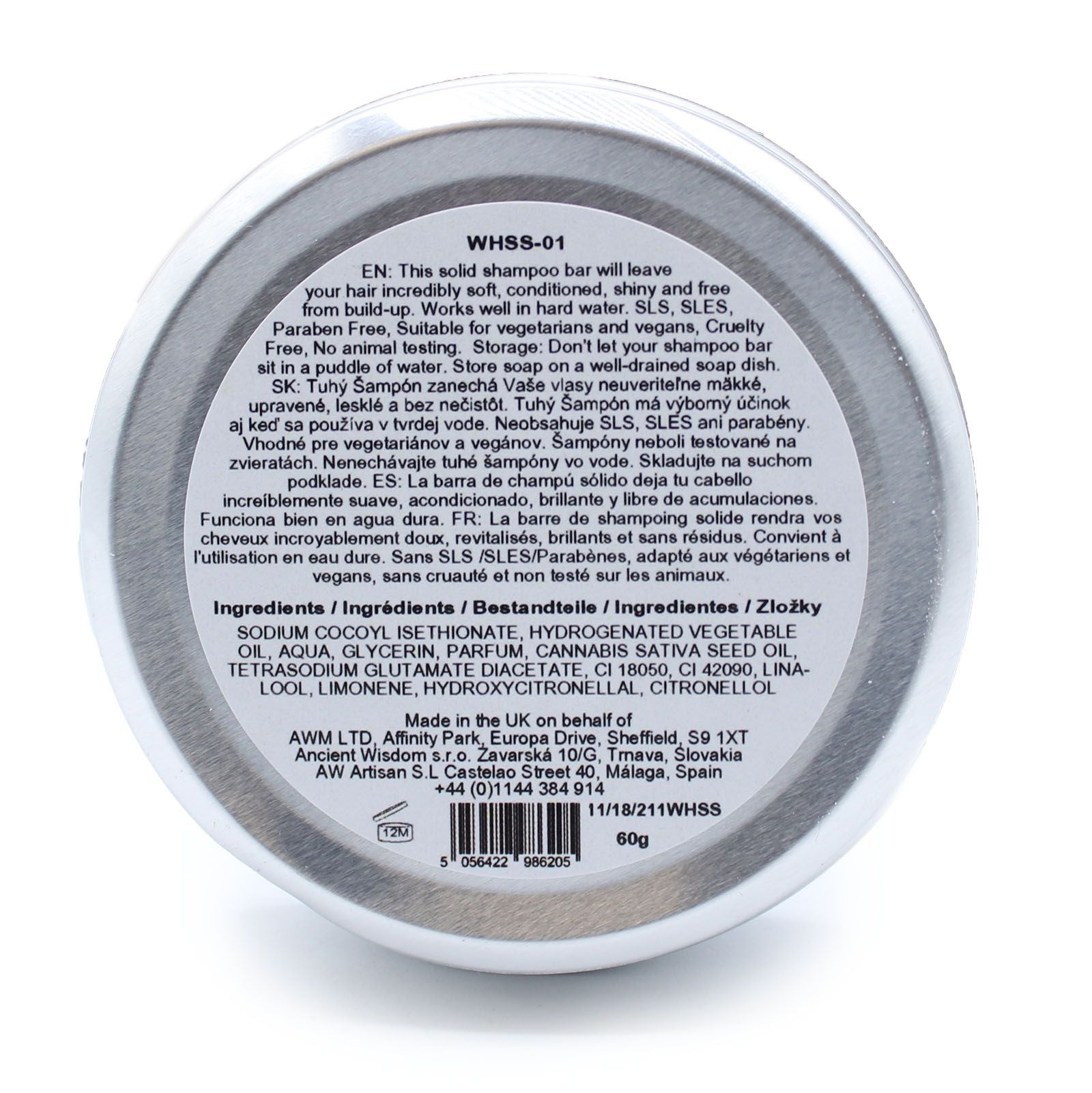 Wild Hare Orchid Solid Shampoo 60g for Eco Friendly Hair Care