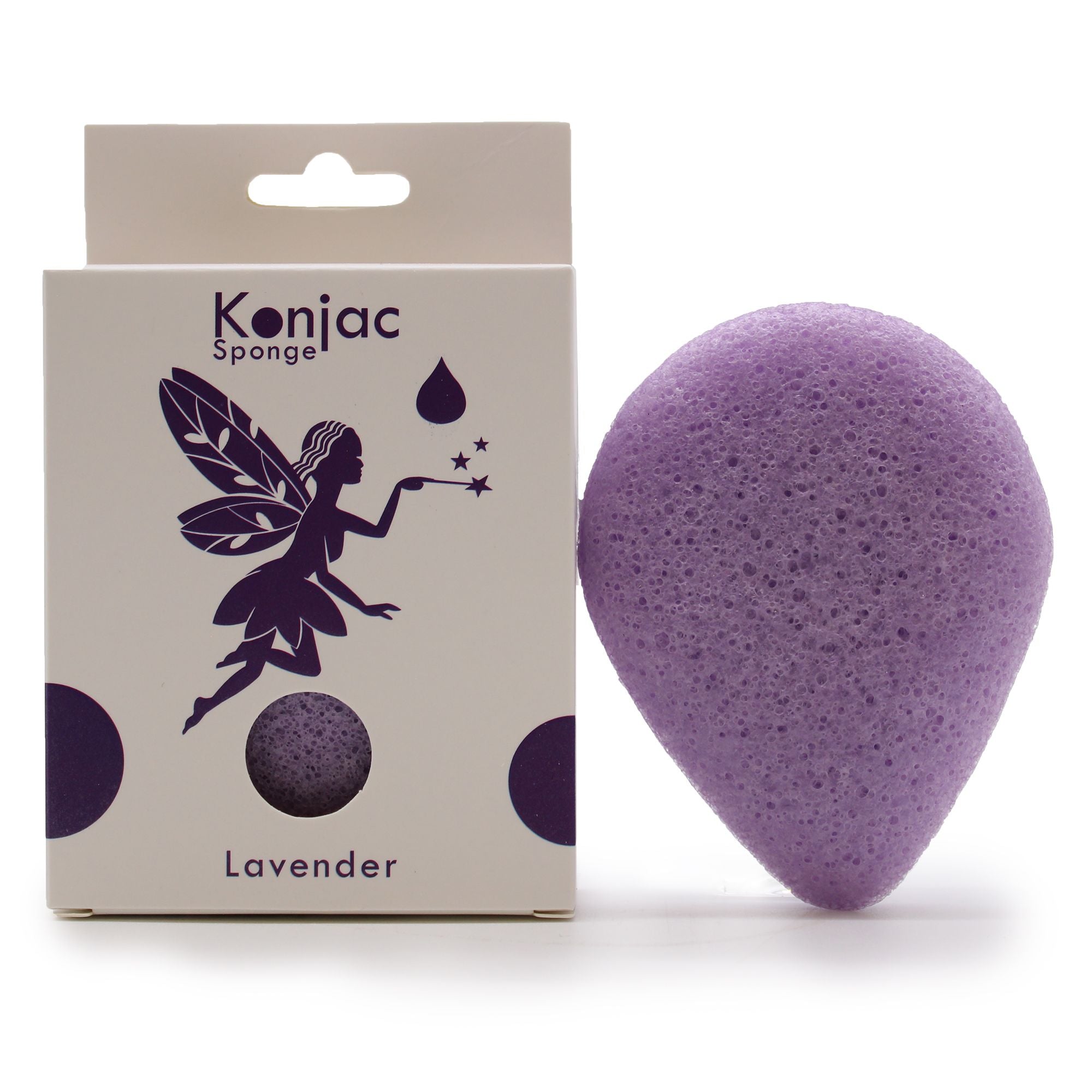 Teardrop Lavender Konjac Sponge for Gentle Skin Care Routine