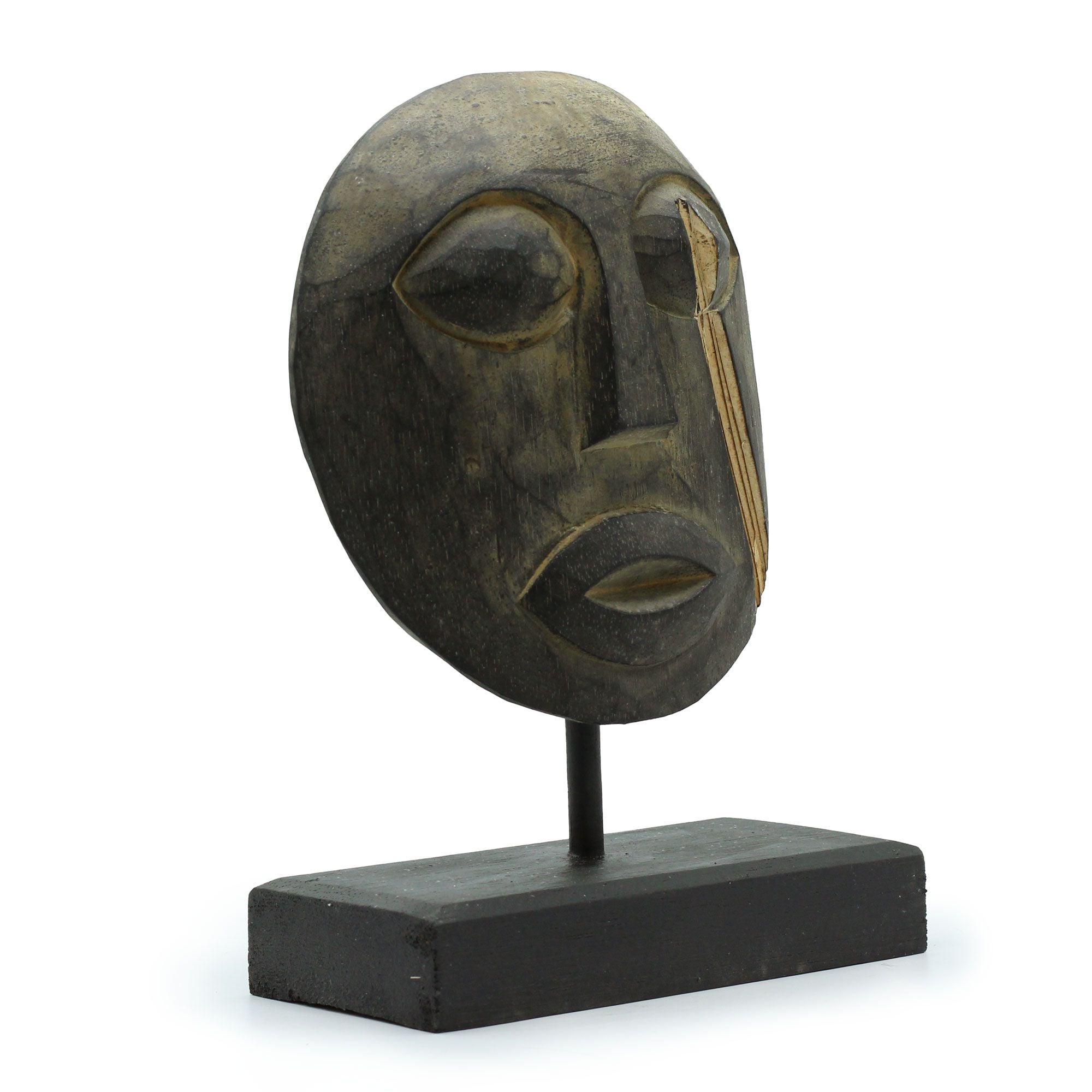 Timor Tribal Decorative Mask Antique Wooden Carved Figure 27x20cm