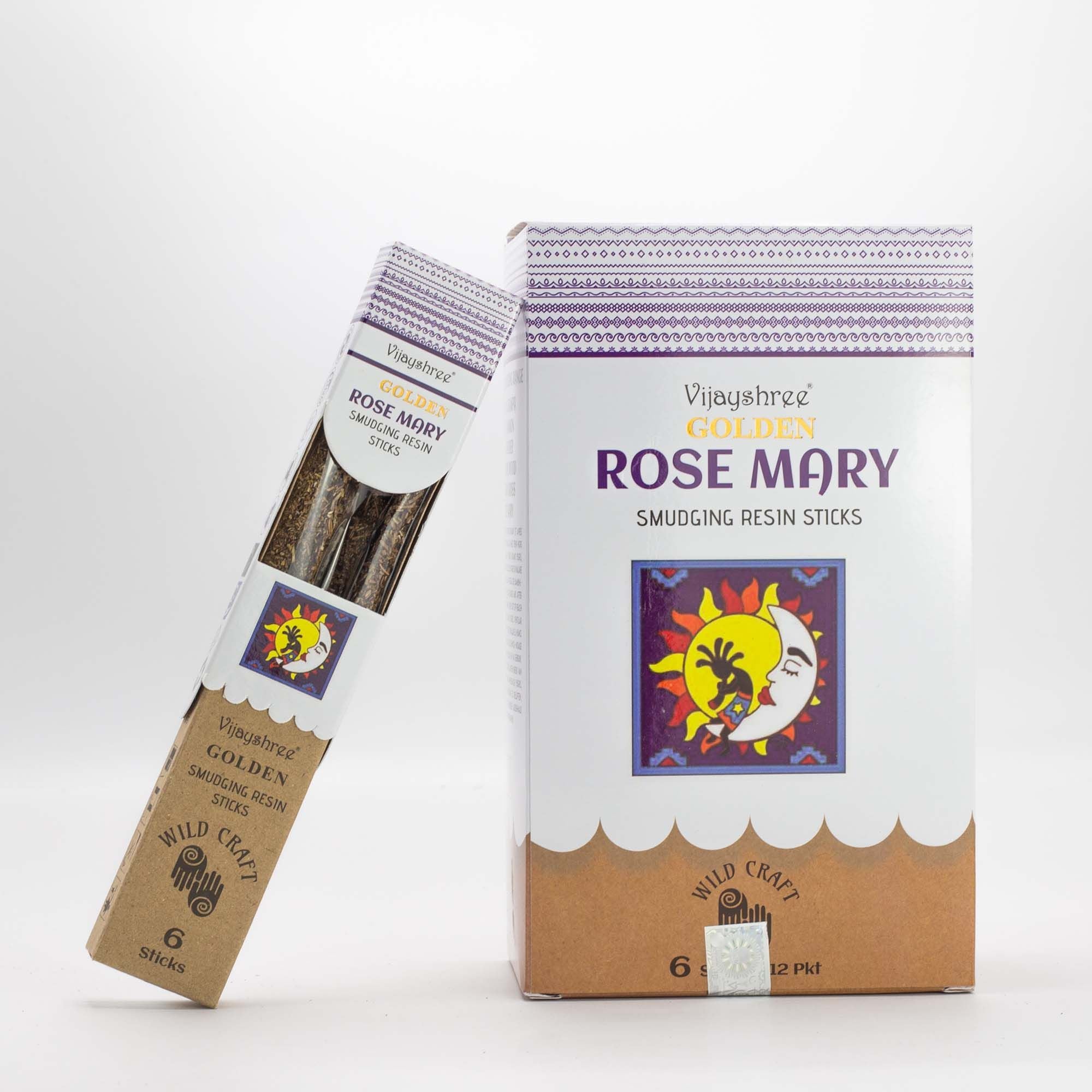 Golden Rose Mary Smudging Resin Sticks with Herbal Aroma 30g