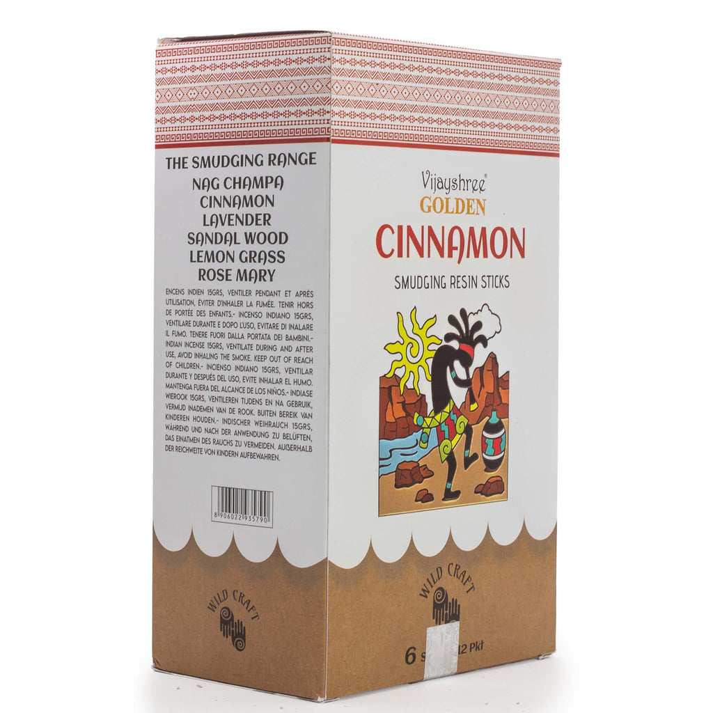 Golden Cinnamon Smudging Resin Sticks for Cozy Atmosphere 30g