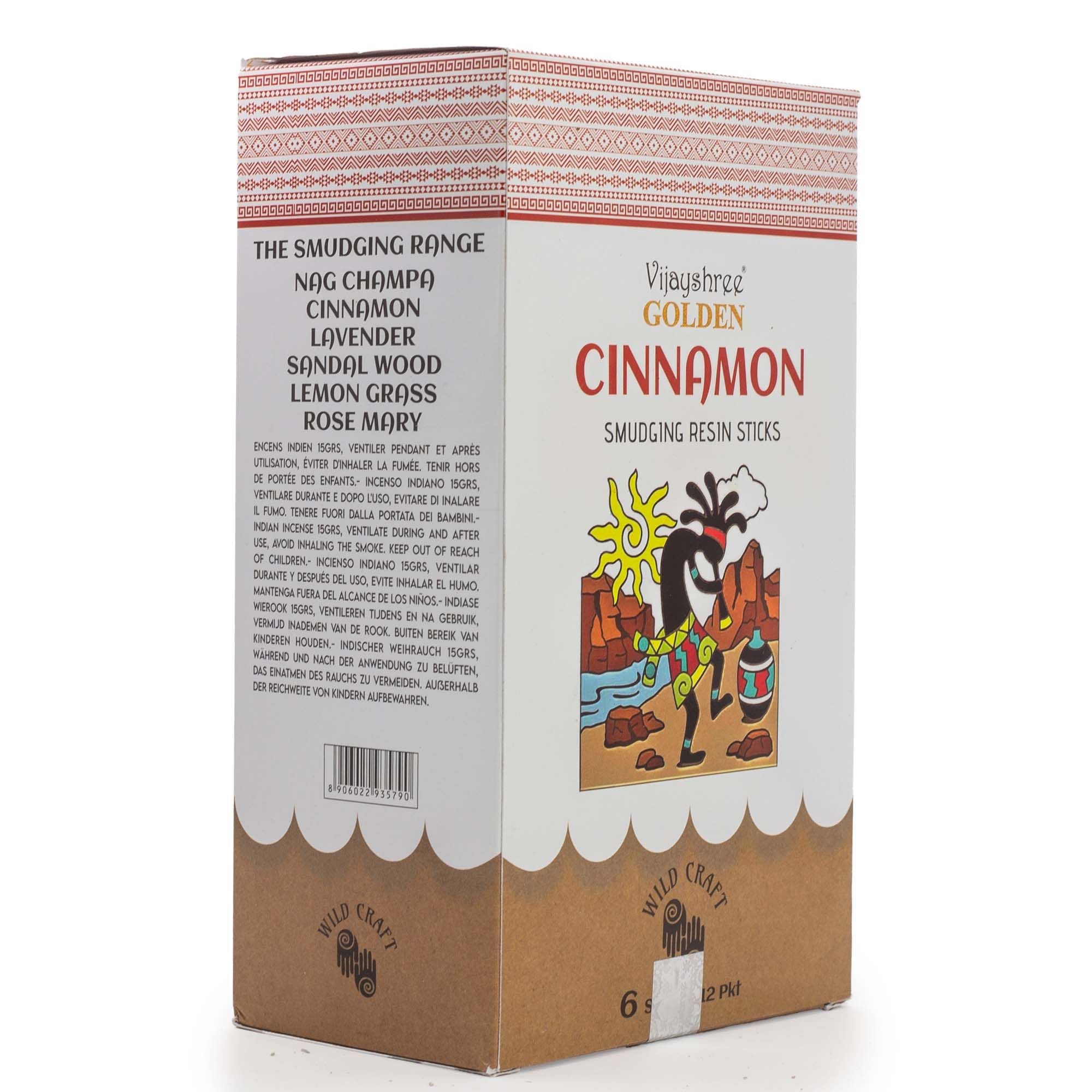 Golden Cinnamon Smudging Resin Sticks for Cozy Atmosphere 30g