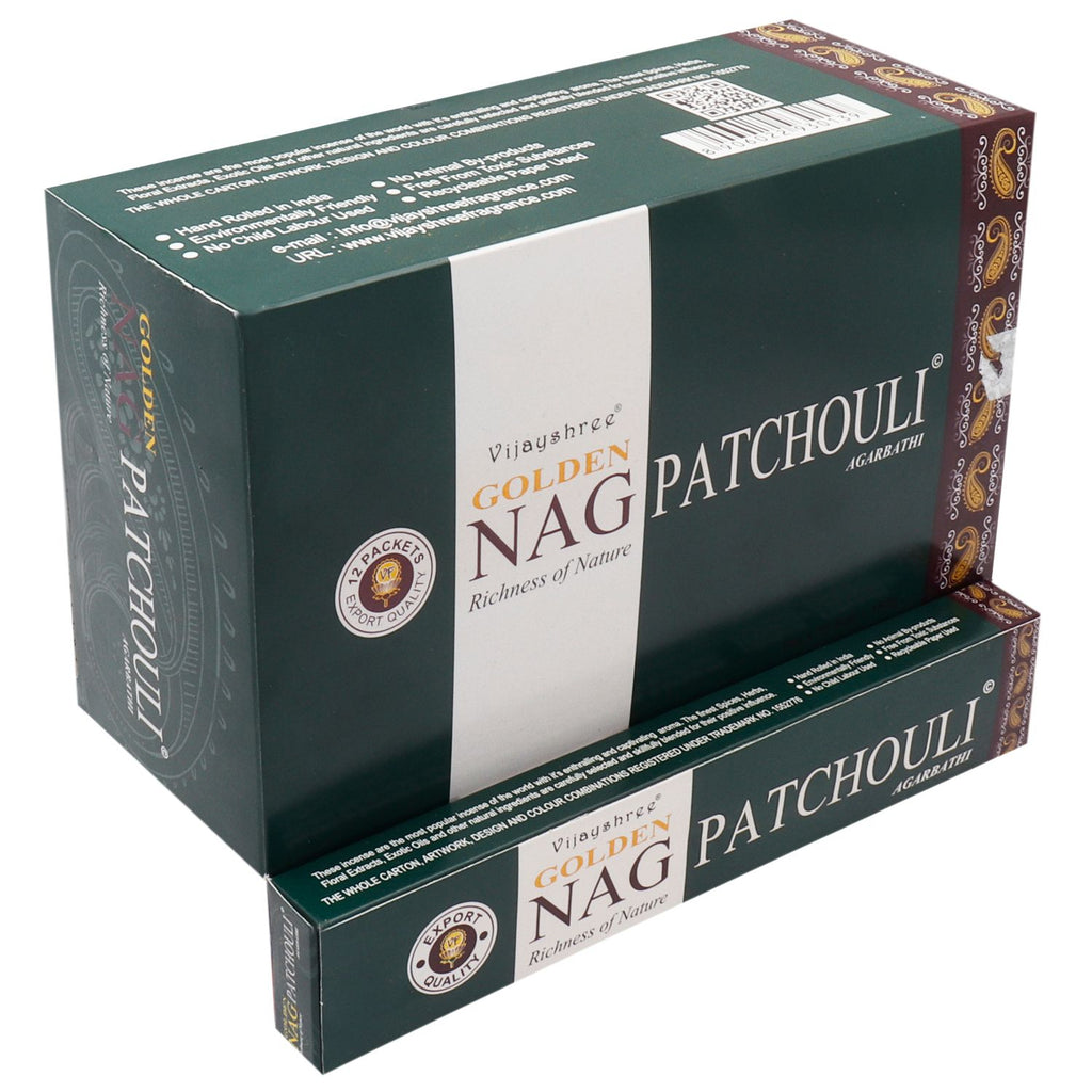 15g Golden Nag Patchouli Incense for Aromatic Home Fragrance