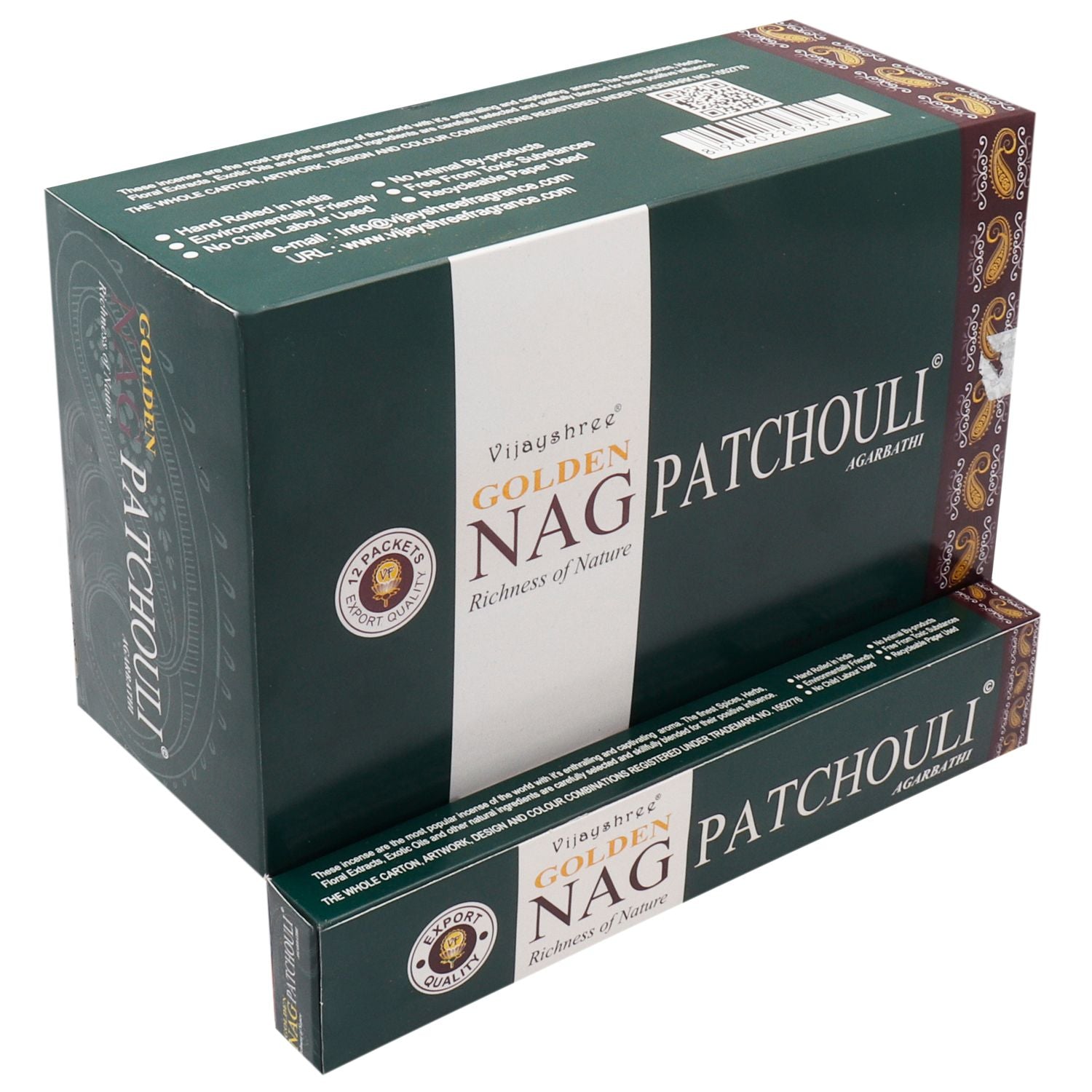 15g Golden Nag Patchouli Incense for Aromatic Home Fragrance