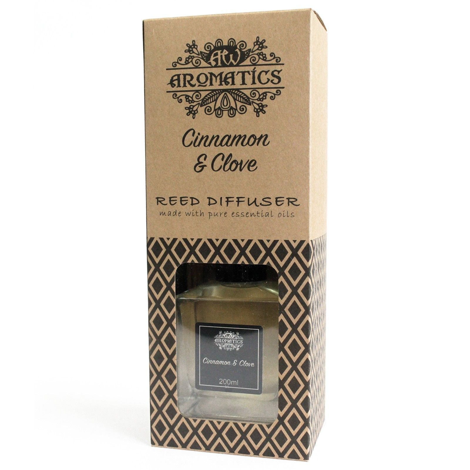 200ml Cinnamon and Clove Essential Oil Reed Diffuser for Home
