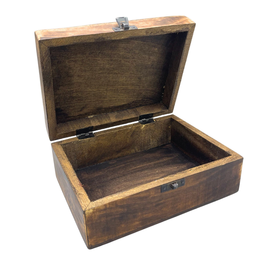 Large Wooden Keepsake Box with Buddha Design for Cherished Moments