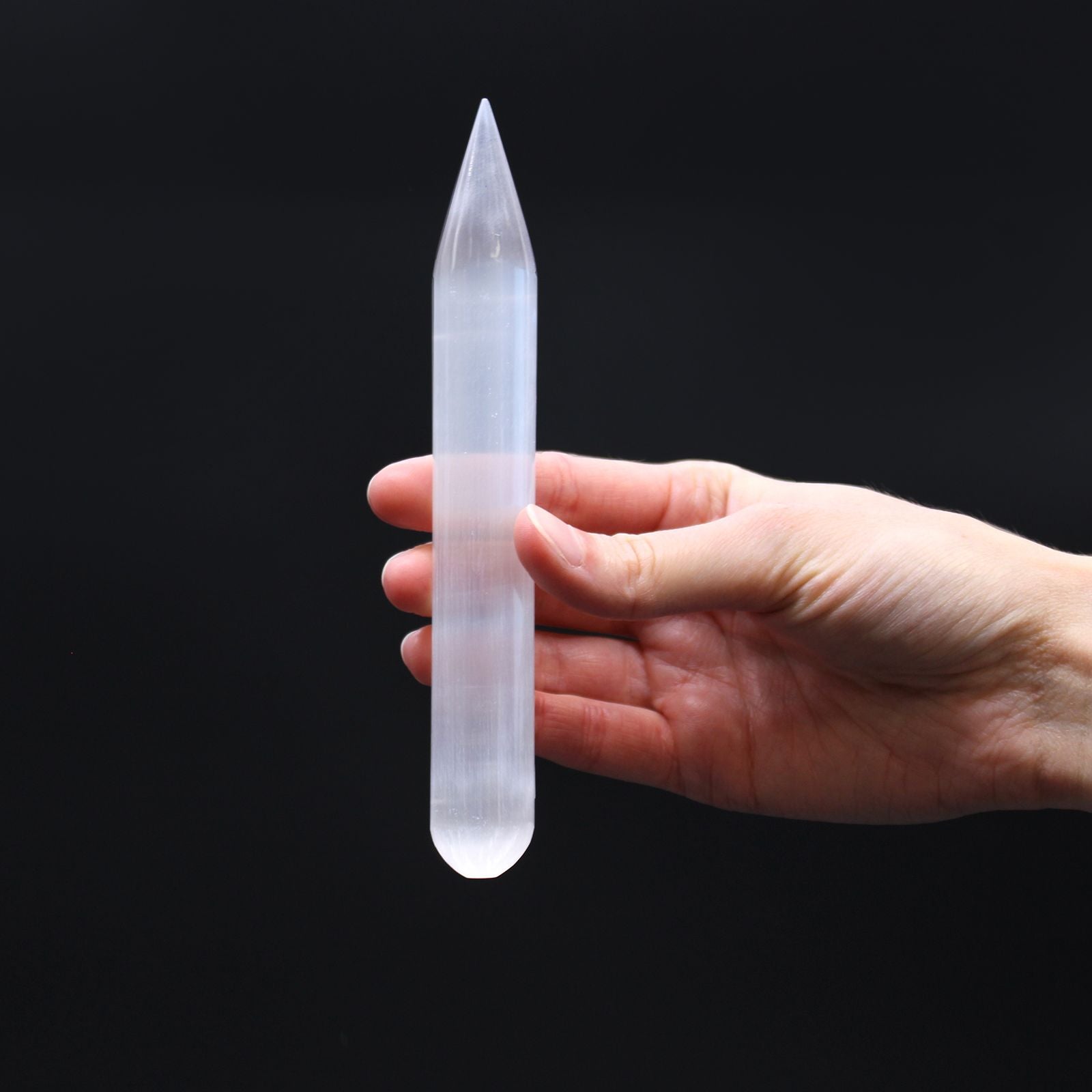 Selenite Wand 16 cm with Pointed End for Stunning Displays