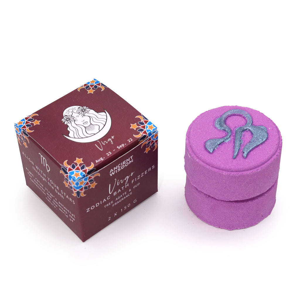 Zodiac Bath Fizzers Virgo Self Care Set with Calming Scents
