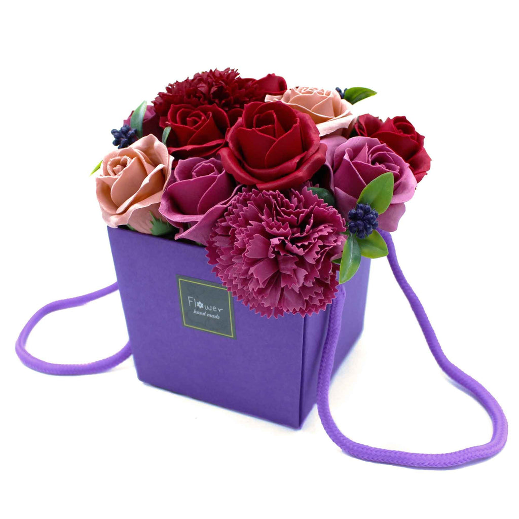 Purple Flower Garden Soap Flower Bouquet for Bathing and Gifts