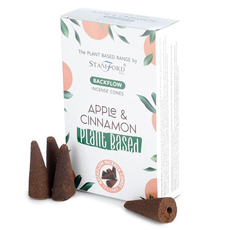 Plant Based Backflow Incense Cones with Apple and Cinnamon Aroma