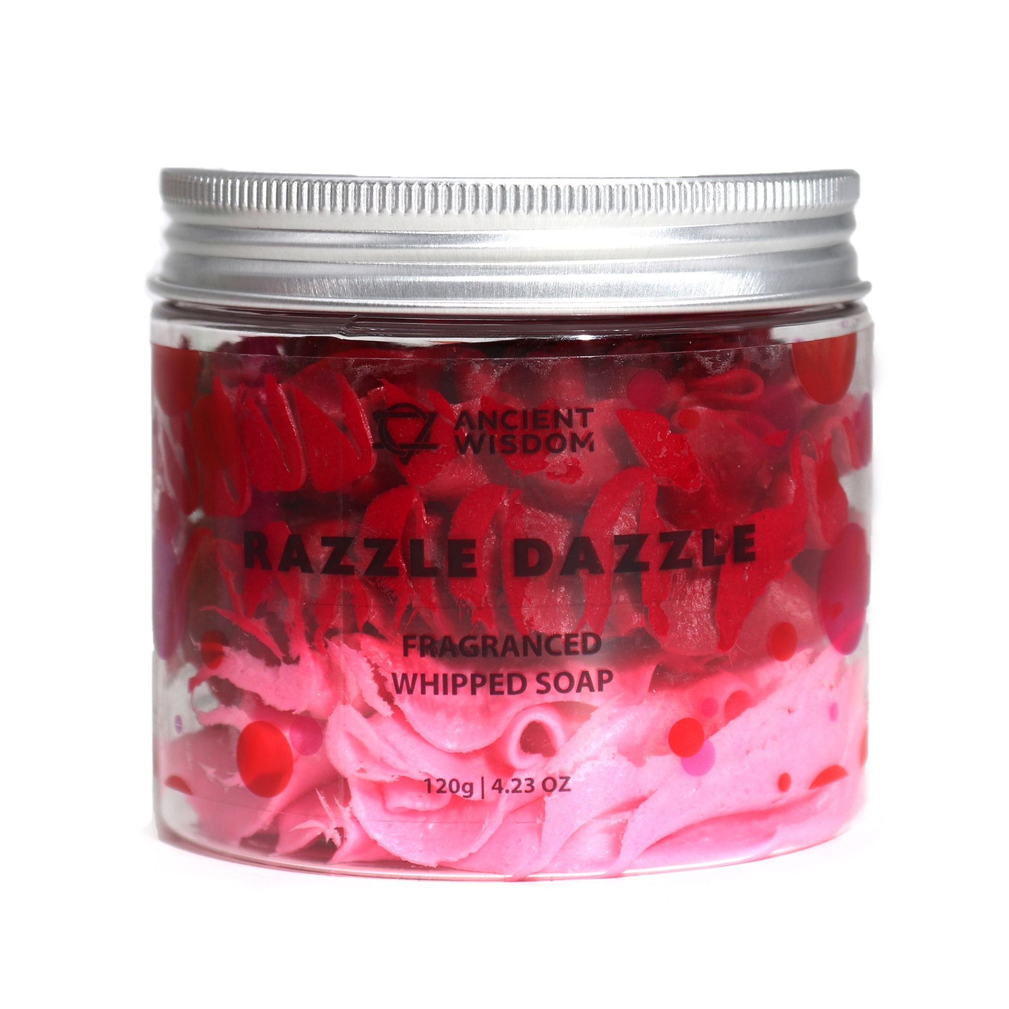 Razzle Dazzle Whipped Soap 120g with Raspberry Slush Fragrance