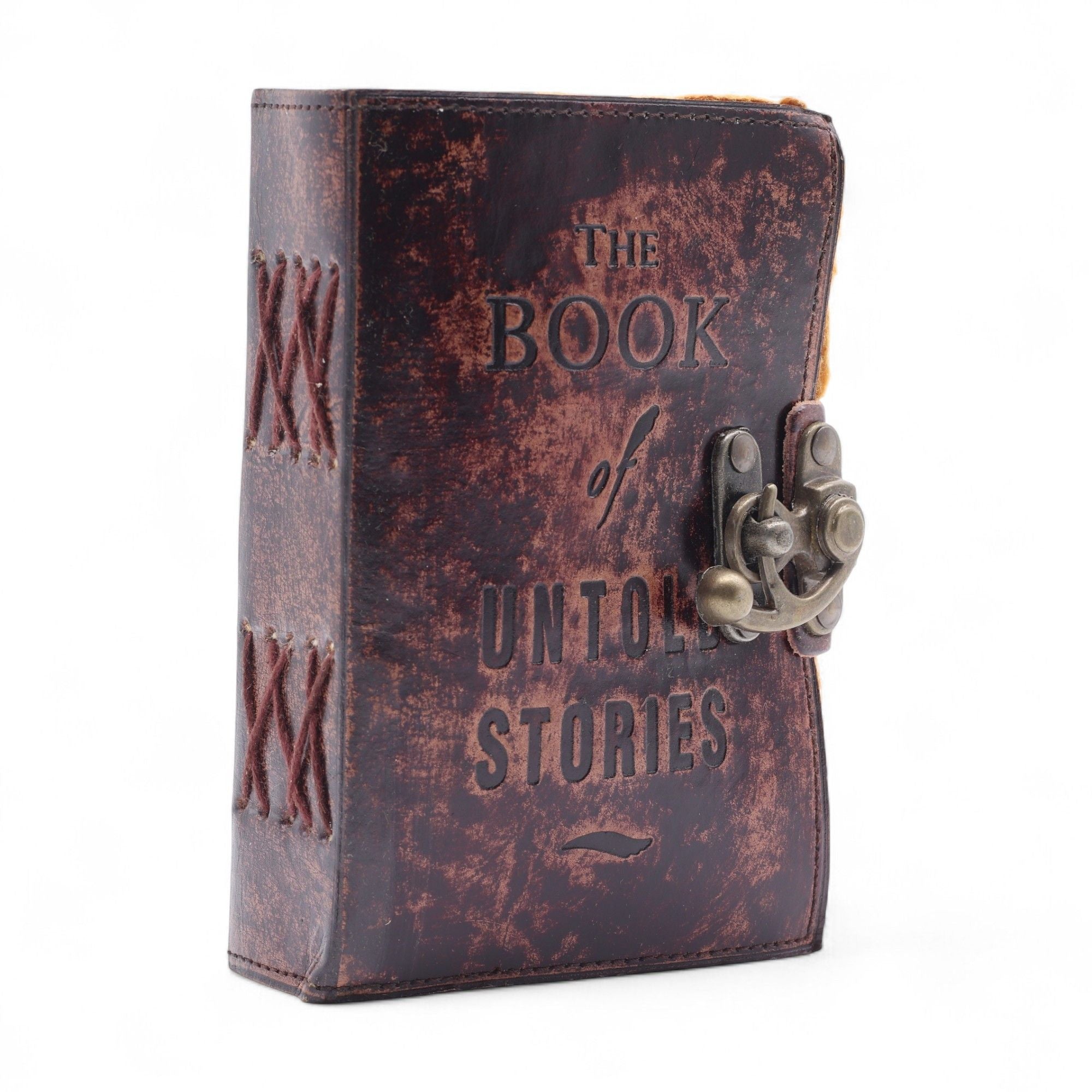 Fat Deckled Leather Notebook The Book of Untold Stories Journal