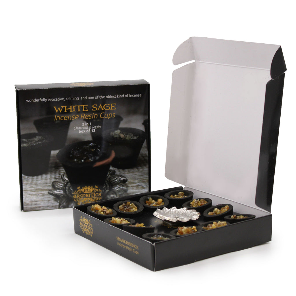 Box of 12 Frankincense Resin Cups for Home Fragrance Use