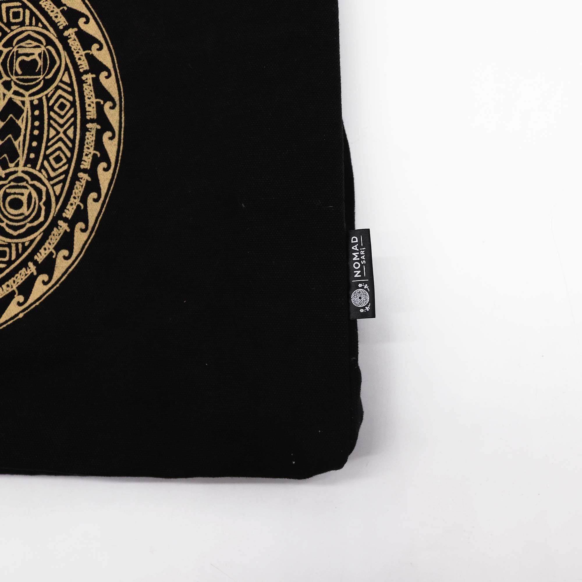 Oversized Tote Bag Chocolate Stonewash with Freedom Chakra Design