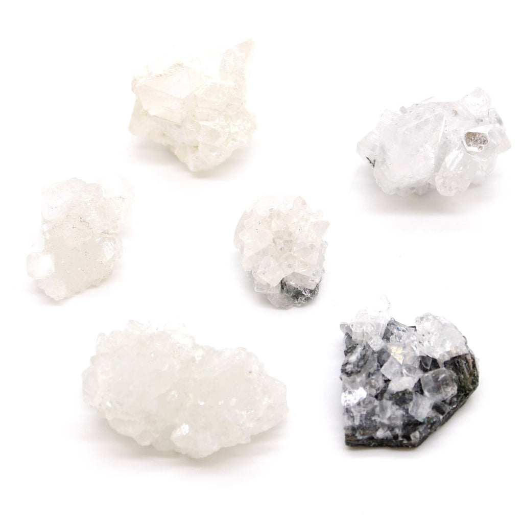 White Apophyllite Clusters 20 30mm for Home Decor and Collecting