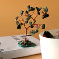 Gemstone Tree Green Aventurine on Green Agate Base with 35 Stones