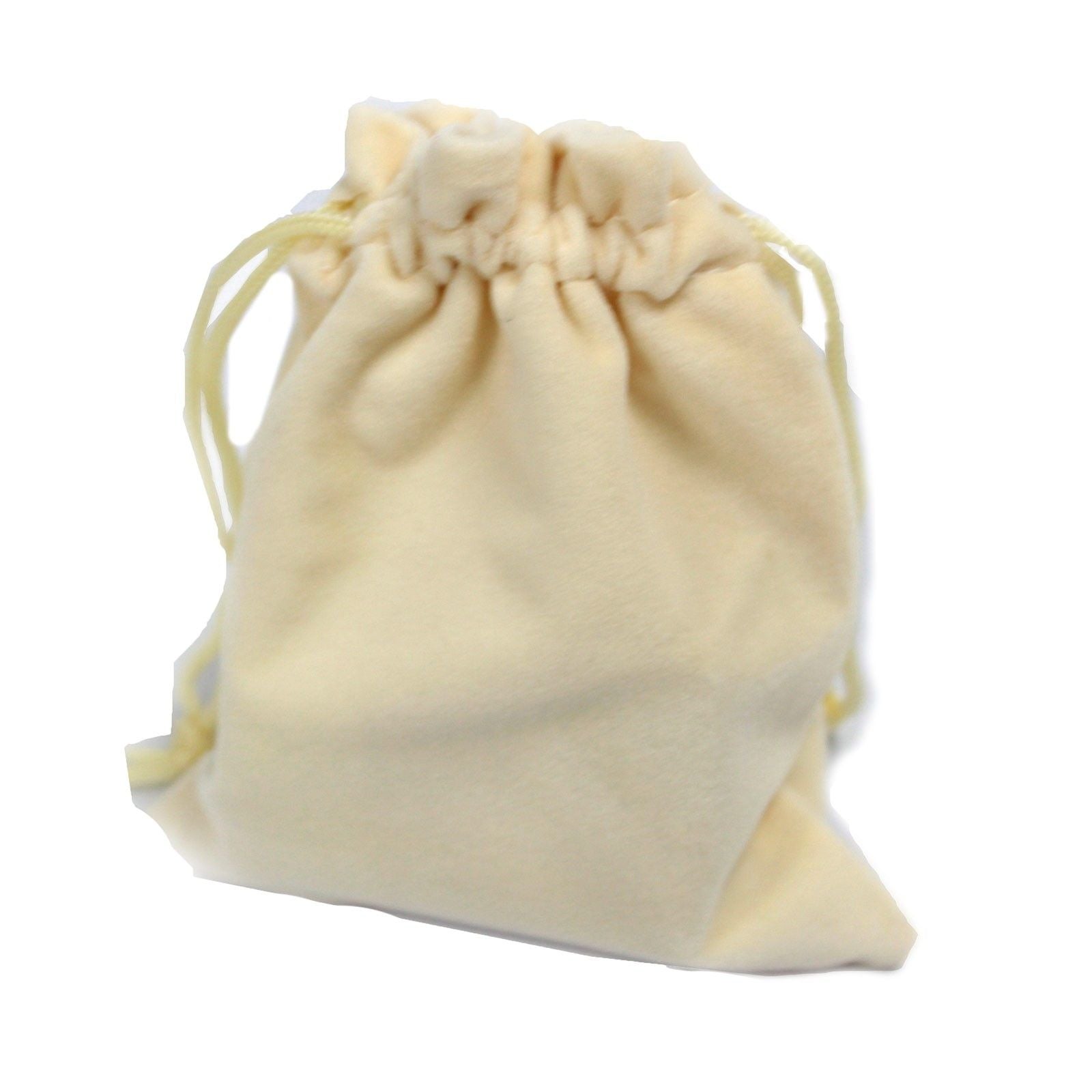 Quality Velvet Pouch in Ivory for Elegant Gift Wrapping Storage