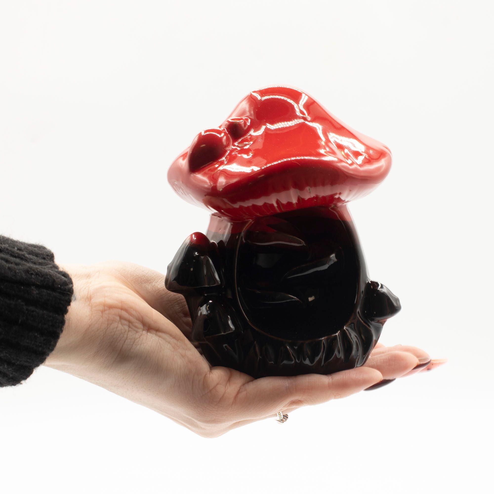 Large Red Mushroom Backflow Incense Burner for Enchanting Spaces