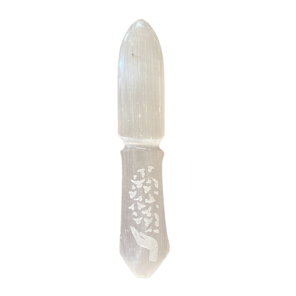 Selenite Ritual Knife for Ceremonial Use to Release Bonds
