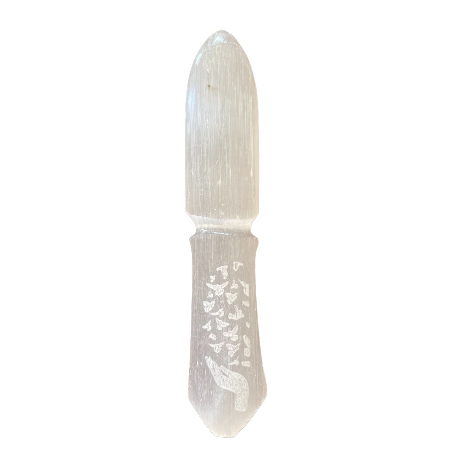 Selenite Ritual Knife for Ceremonial Use to Release Bonds