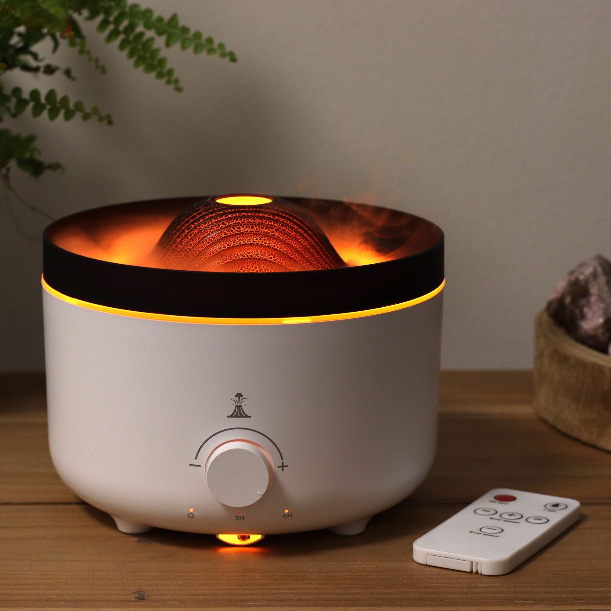 Large Volcano Effect Aroma Diffuser with Colour Changing Light