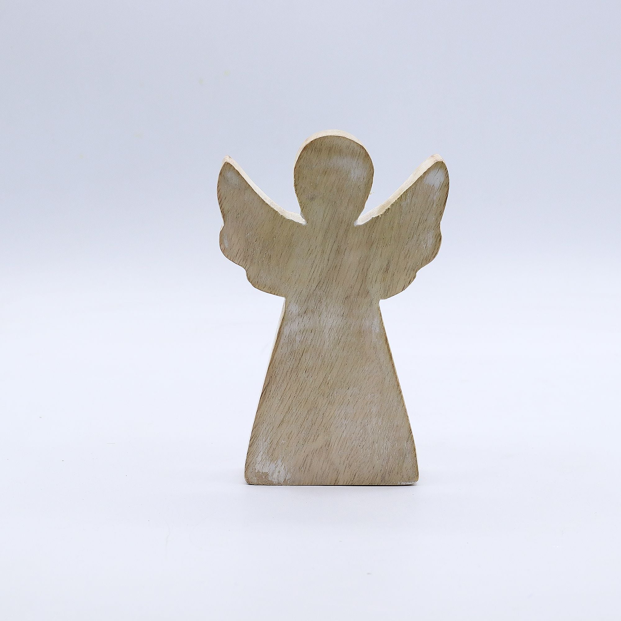Mango Wood Angel Whitewash for Rustic Home Decor and Gifting