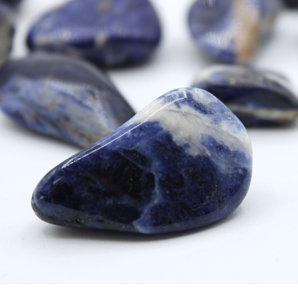 Large Sodalite Tumble Stones for Collecting and Crafting Display