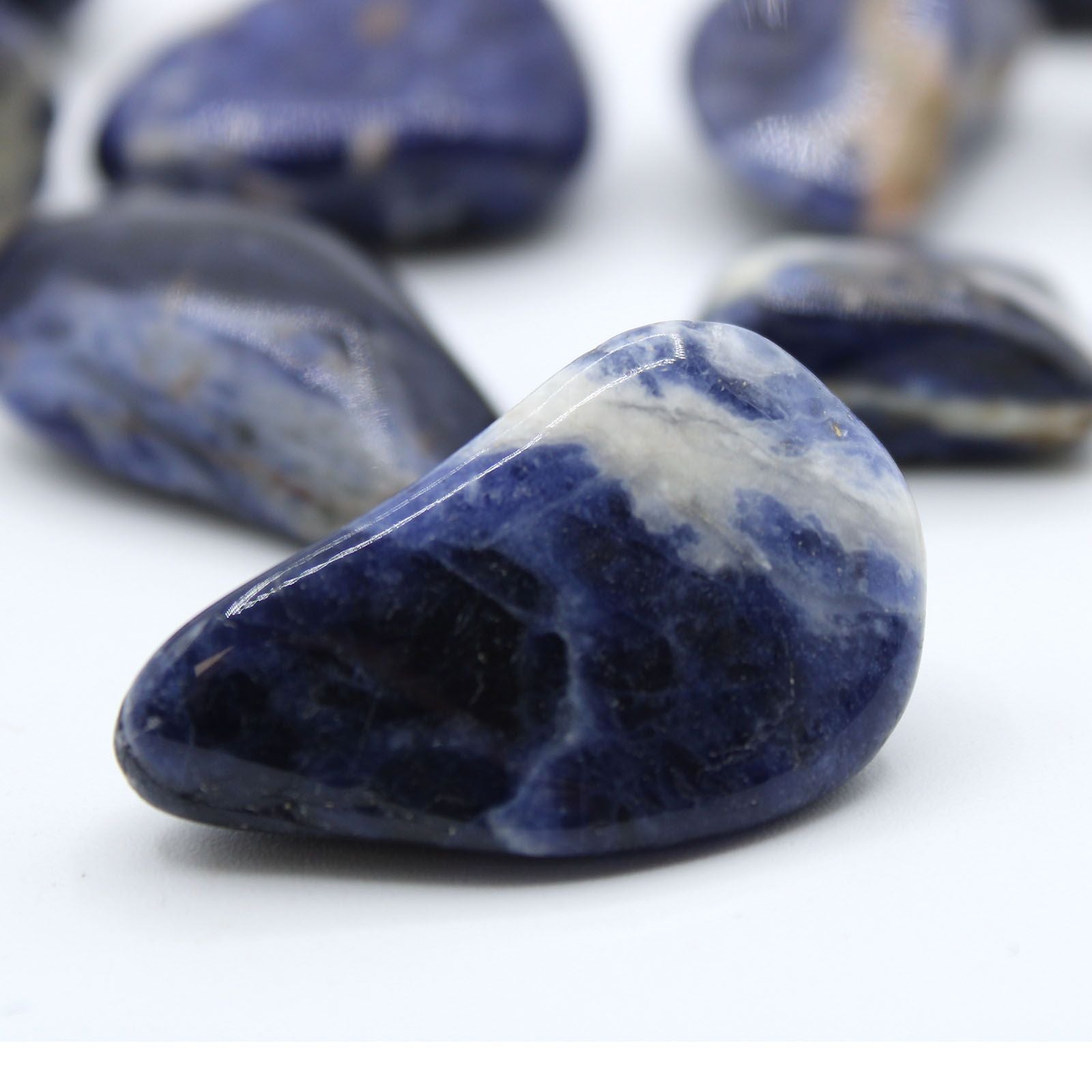 Large Sodalite Tumble Stones for Collecting and Crafting Display