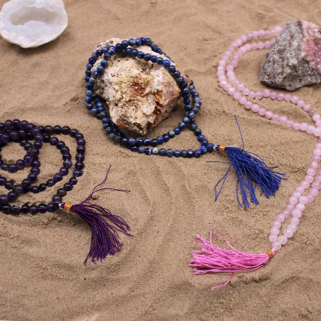 108 Bead Mala with Lapis Gemstone for Japa Practice