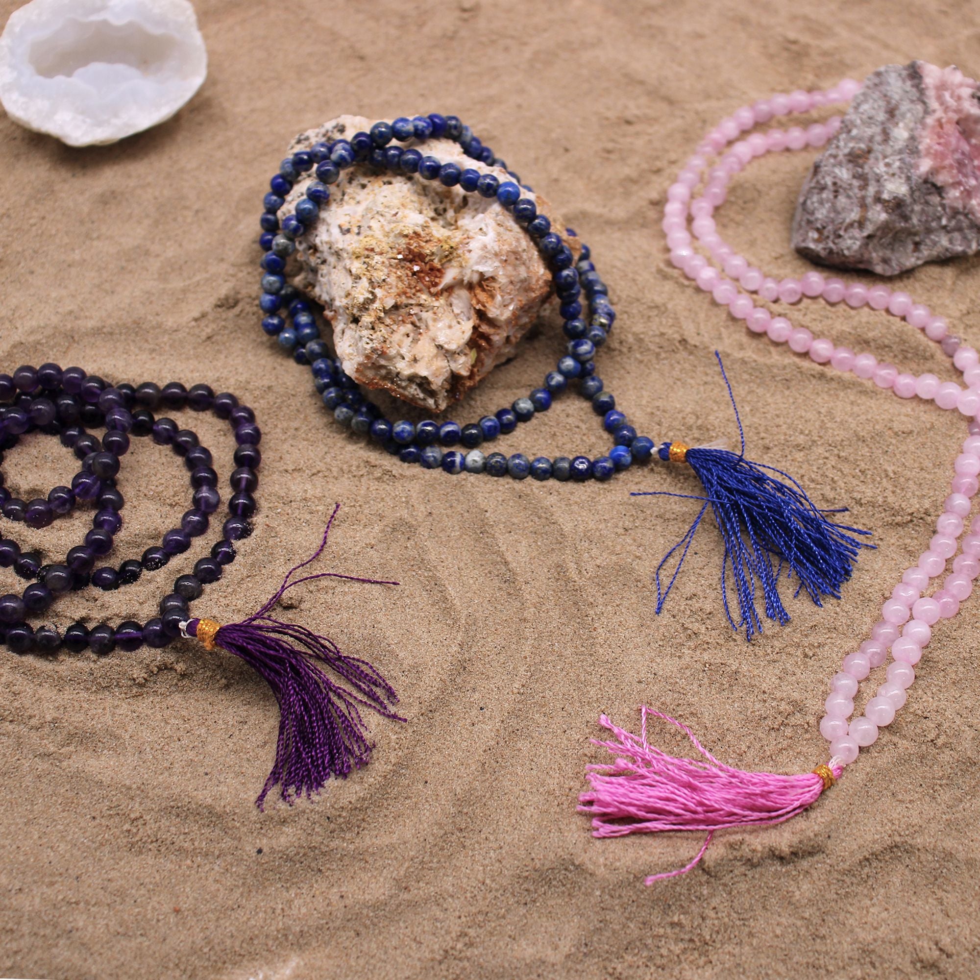 108 Bead Mala with Lapis Gemstone for Japa Practice