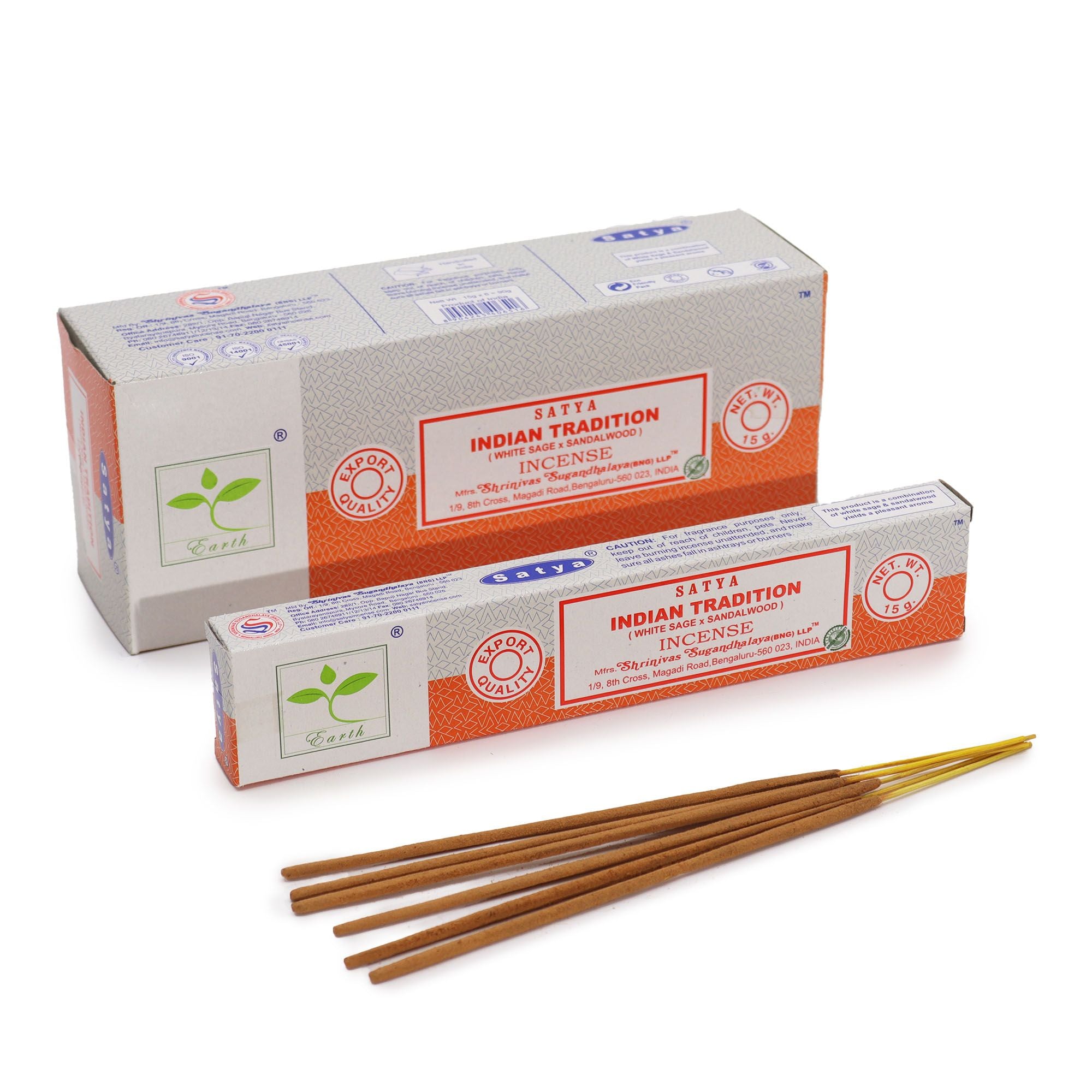 Satya Incense 15gm Indian Tradition with White Sage & Sandalwood