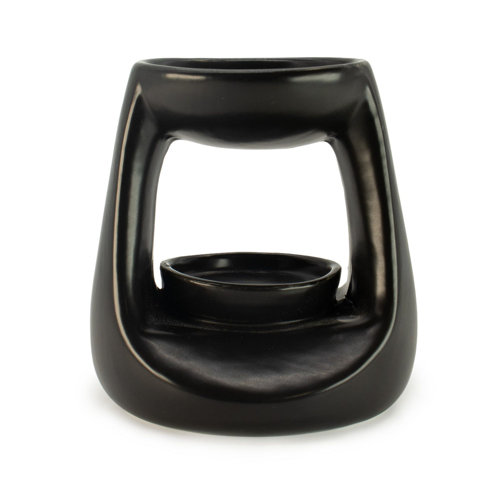 Ceramic Zen Oil Burner Small Classic in Matt Black Finish