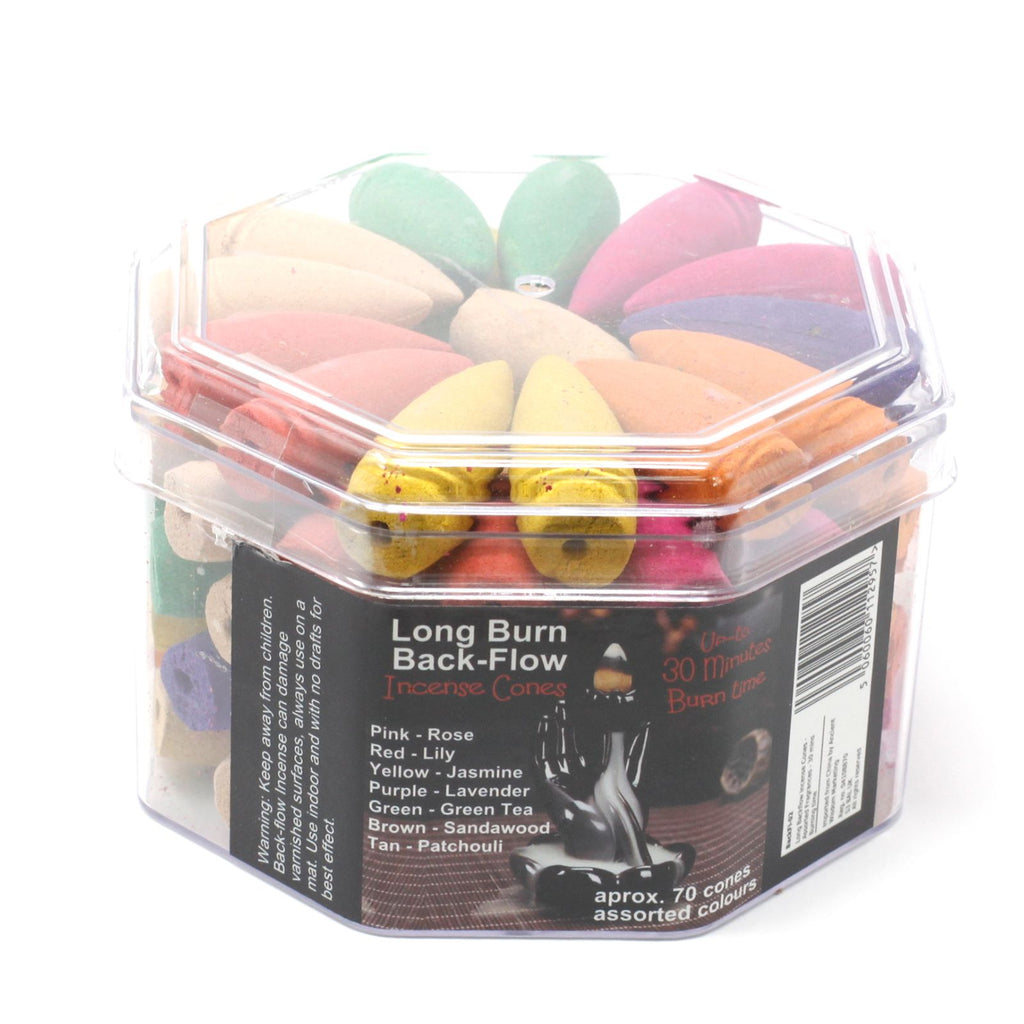 Long Backflow Incense Cones Assorted Fragrances for Relaxation