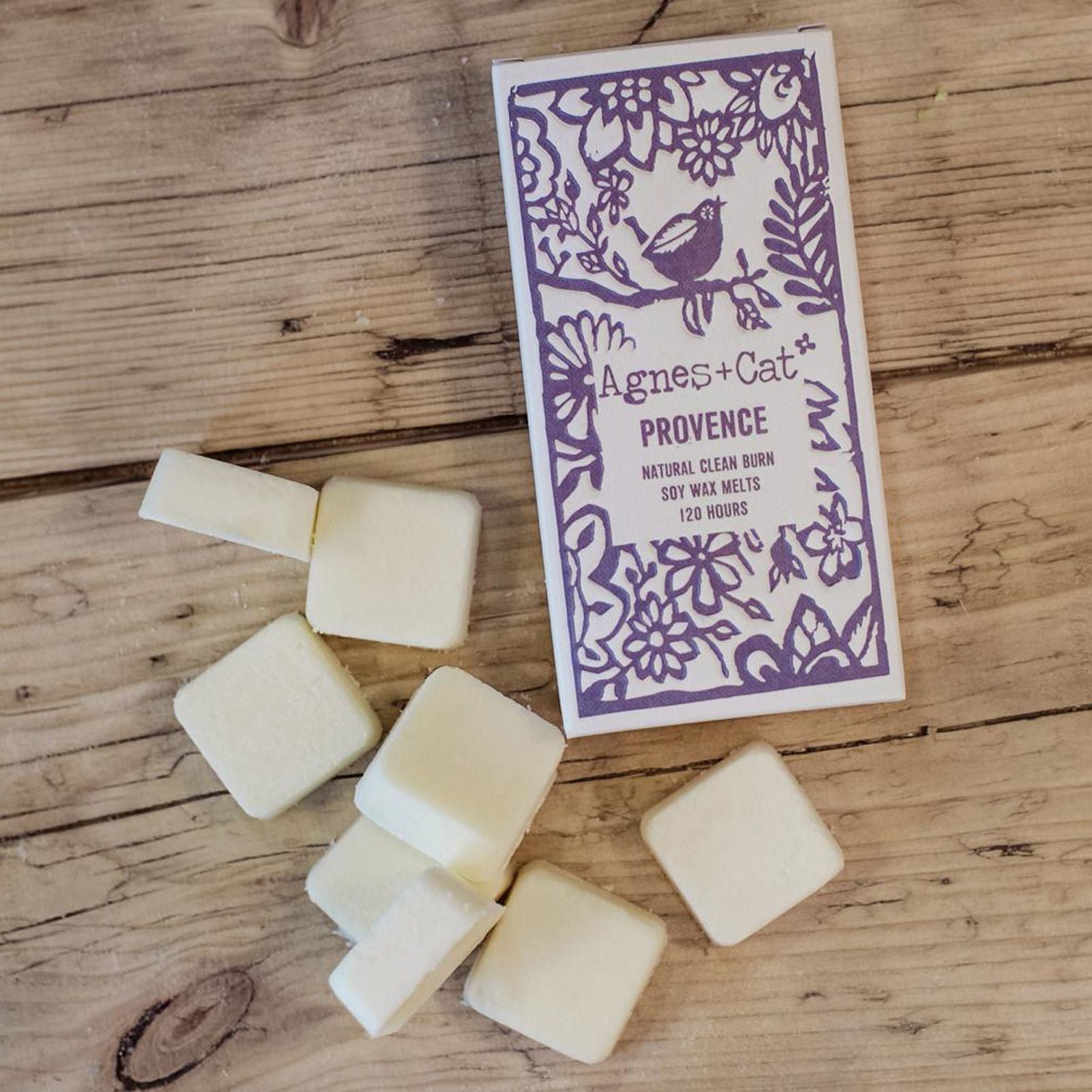 Agnes + Cat Provence Box of 8 Handmade Soy Wax Melts for Home Use