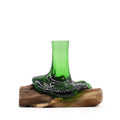 Recycled Beer Bottles Mini Flower Vase on Wood for Unique Decor
