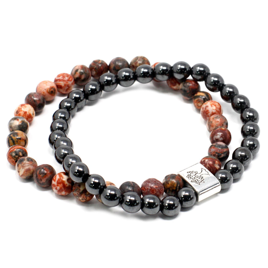 Magnetic Gemstone Bracelet in Leopard Skin for Fashion Appeal