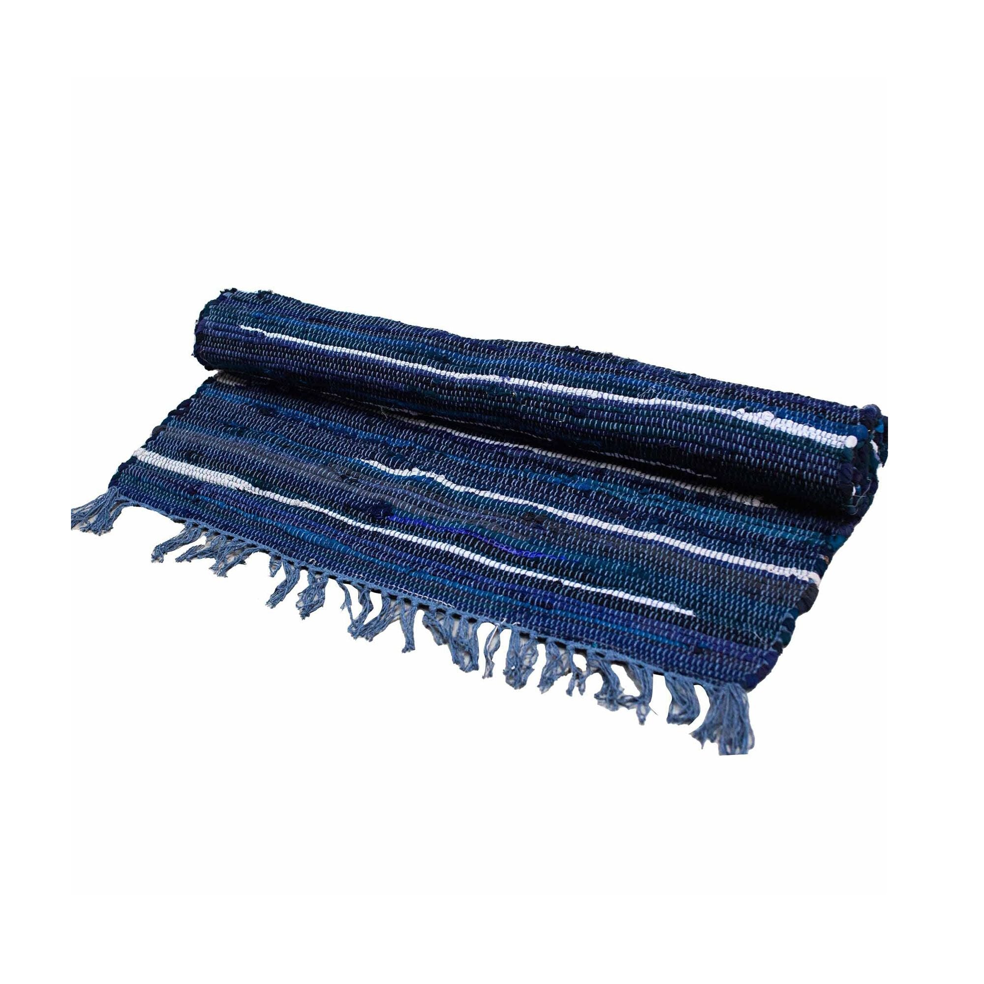 Small Charcoal Grey Rag Rug 50x90cm for Stylish Home Decor