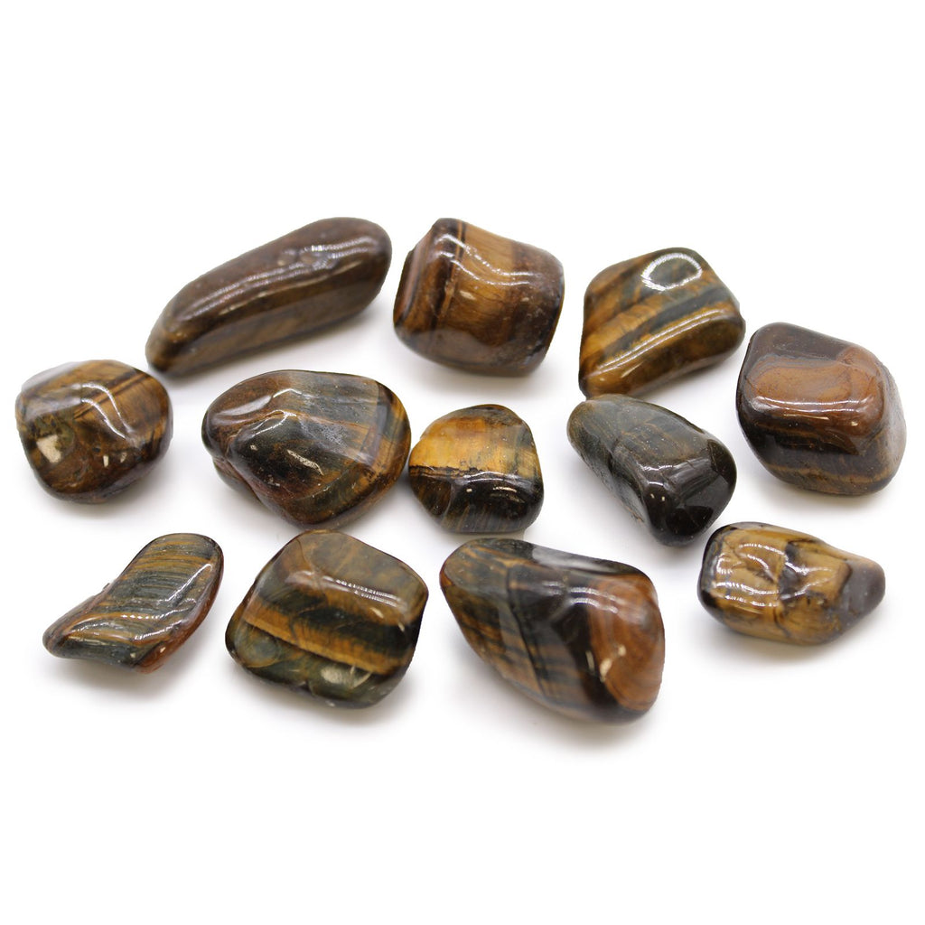 Medium Varigated Tigers Eye Tumble Stones from Africa for Collectors
