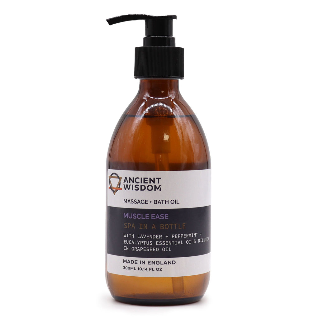 Aromatherapy Massage and Bath Oil Muscle Ease 300ml for Relaxation